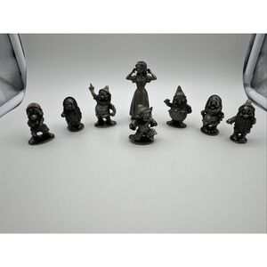 Hudson Pewter Disney Snow White & The Seven Dwarfs Fine Pewter, Set of 8